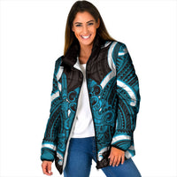 Kikorangi Aotearoa Atua Tumatauenga Personalised Padded Jacket Maori God Of War Tiki With Taiaha