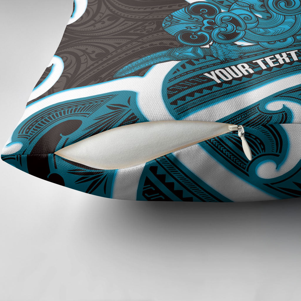Kikorangi Aotearoa Atua Tumatauenga Personalised Pillow Cover Maori God Of War Tiki With Taiaha