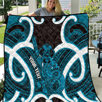 Kikorangi Aotearoa Atua Tumatauenga Personalised Quilt Maori God Of War Tiki With Taiaha