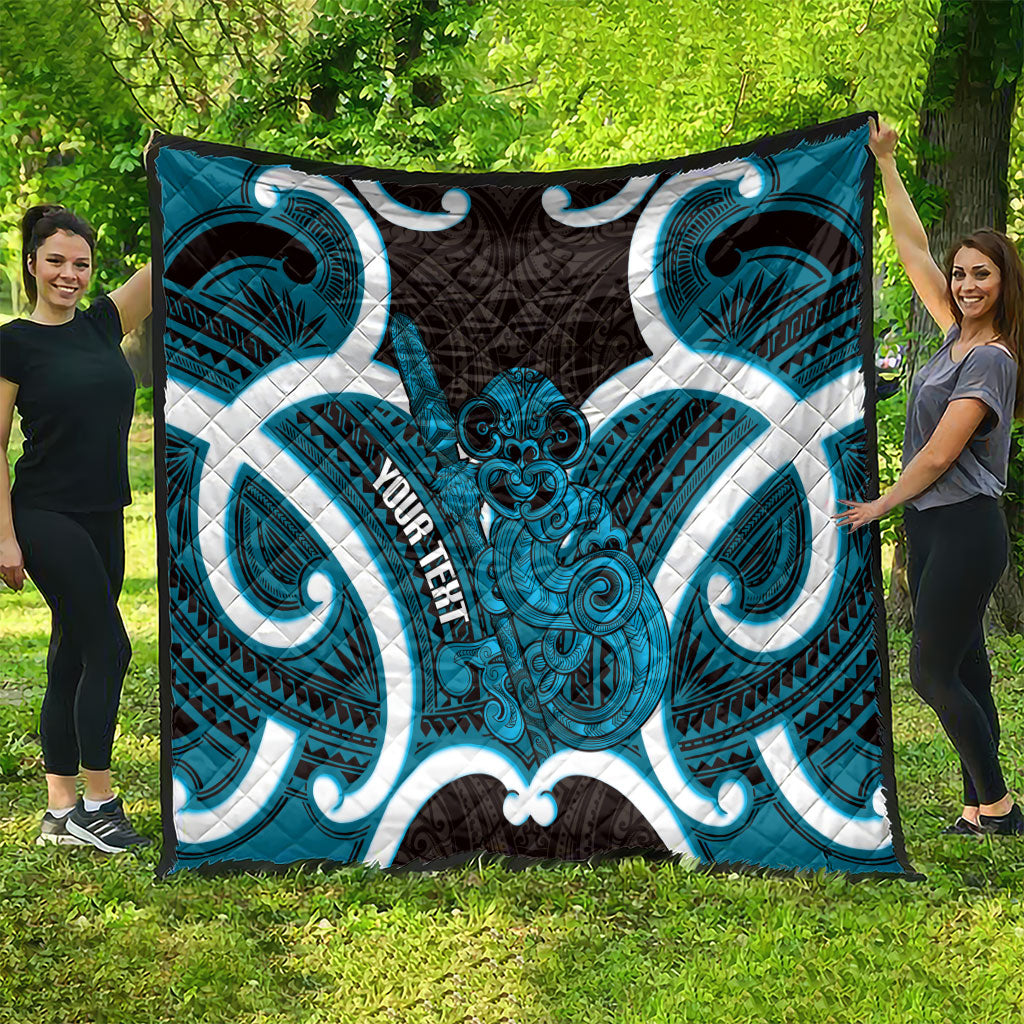 Kikorangi Aotearoa Atua Tumatauenga Personalised Quilt Maori God Of War Tiki With Taiaha