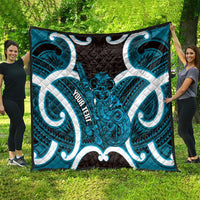 Kikorangi Aotearoa Atua Tumatauenga Personalised Quilt Maori God Of War Tiki With Taiaha