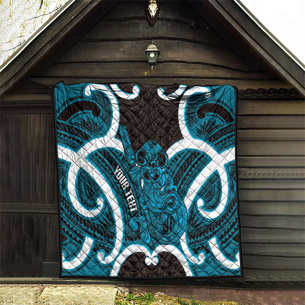 Kikorangi Aotearoa Atua Tumatauenga Personalised Quilt Maori God Of War Tiki With Taiaha