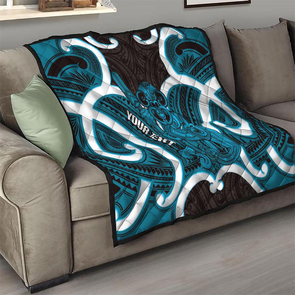 Kikorangi Aotearoa Atua Tumatauenga Personalised Quilt Maori God Of War Tiki With Taiaha