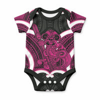Mawhero Aotearoa Atua Tumatauenga Personalised Baby Onesie Maori God Of War Tiki With Taiaha