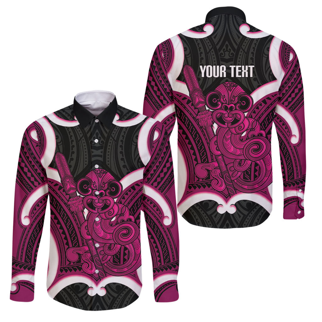 Mawhero Aotearoa Atua Tumatauenga Personalised Family Matching Long Sleeve Bodycon Dress and Hawaiian Shirt Maori God Of War Tiki With Taiaha