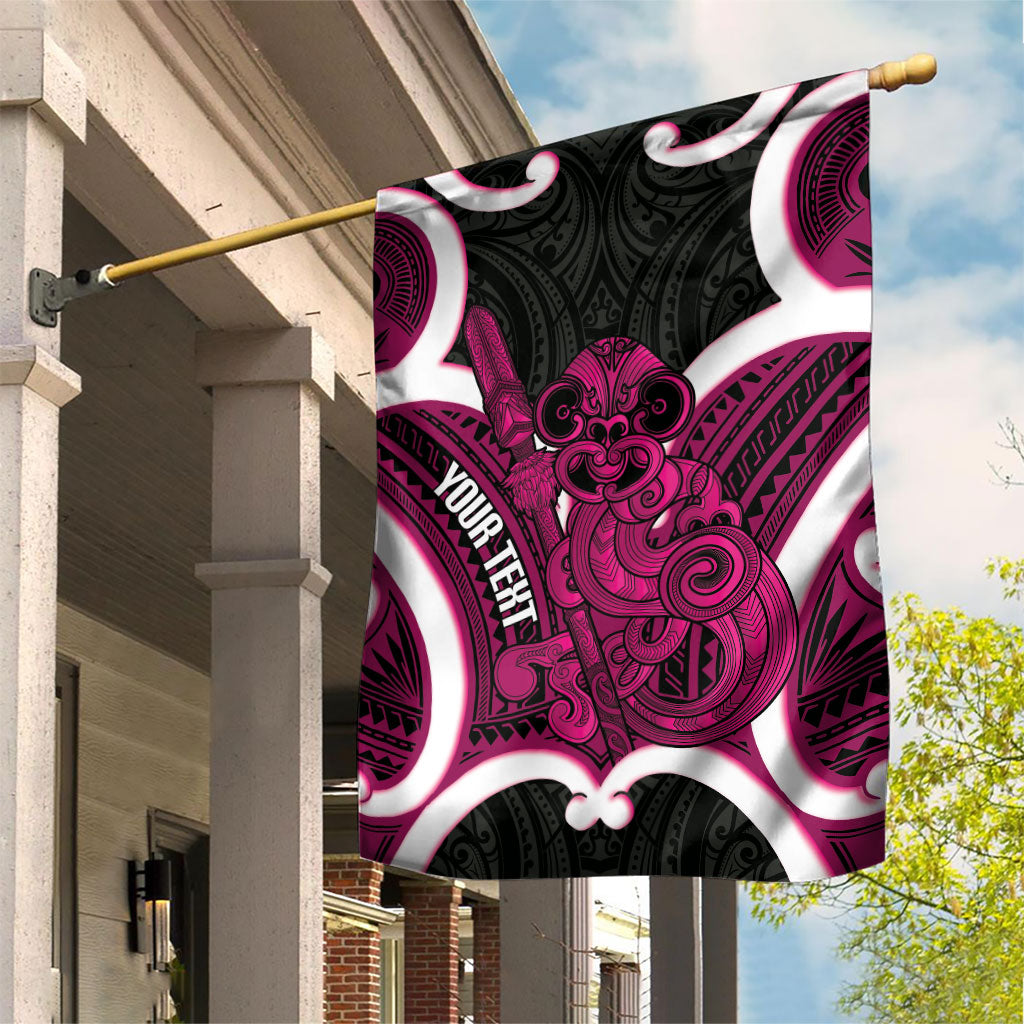 Mawhero Aotearoa Atua Tumatauenga Personalised Garden Flag Maori God Of War Tiki With Taiaha