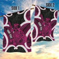 Mawhero Aotearoa Atua Tumatauenga Personalised Garden Flag Maori God Of War Tiki With Taiaha
