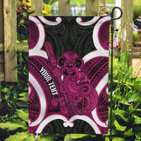 Mawhero Aotearoa Atua Tumatauenga Personalised Garden Flag Maori God Of War Tiki With Taiaha