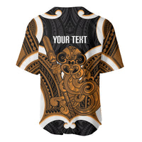 Karaka Aotearoa Atua Tumatauenga Personalised Baseball Jersey Maori God Of War Tiki With Taiaha