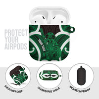 Kakariki Aotearoa Atua Tumatauenga Personalised AirPods Case Maori God Of War Tiki With Taiaha LT14 - Polynesian Pride