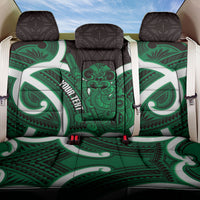 Kakariki Aotearoa Atua Tumatauenga Personalised Back Car Seat Cover Maori God Of War Tiki With Taiaha LT14 One Size Green - Polynesian Pride