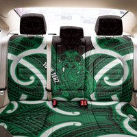 Kakariki Aotearoa Atua Tumatauenga Personalised Back Car Seat Cover Maori God Of War Tiki With Taiaha LT14 - Polynesian Pride