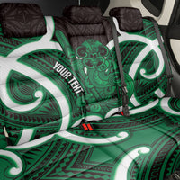 Kakariki Aotearoa Atua Tumatauenga Personalised Back Car Seat Cover Maori God Of War Tiki With Taiaha LT14 - Polynesian Pride