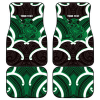 Kakariki Aotearoa Atua Tumatauenga Personalised Car Mats Maori God Of War Tiki With Taiaha LT14 - Polynesian Pride