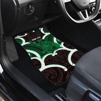 Kakariki Aotearoa Atua Tumatauenga Personalised Car Mats Maori God Of War Tiki With Taiaha LT14 - Polynesian Pride