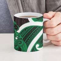 Kakariki Aotearoa Atua Tumatauenga Ceramic Mug Maori God Of War Tiki With Taiaha LT14 - Polynesian Pride