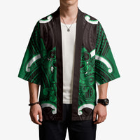 Kakariki Aotearoa Atua Tumatauenga Personalised Kimono Maori God Of War Tiki With Taiaha LT14 - Polynesian Pride