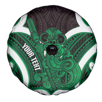 Kakariki Aotearoa Atua Tumatauenga Personalised Spare Tire Cover Maori God Of War Tiki With Taiaha LT14 - Polynesian Pride