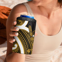 Kowhai Aotearoa Atua Tumatauenga 4 in 1 Can Cooler Tumbler Maori God Of War Tiki With Taiaha LT14 - Polynesian Pride