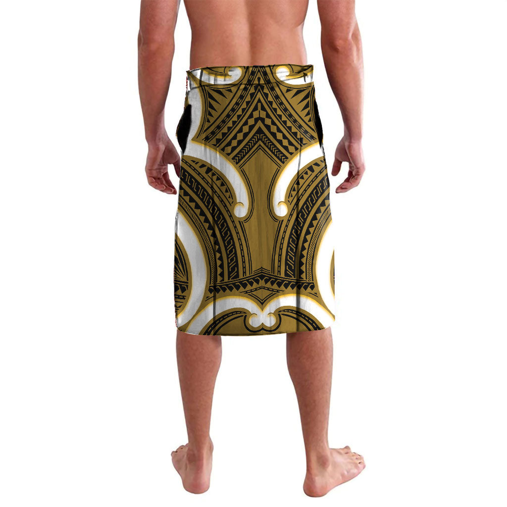 Kowhai Aotearoa Atua Tumatauenga Personalised Lavalava Maori God Of War Tiki With Taiaha LT14 - Polynesian Pride