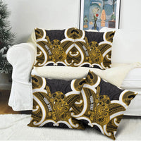 Kowhai Aotearoa Atua Tumatauenga Personalised Pillow Cover Maori God Of War Tiki With Taiaha LT14 - Polynesian Pride