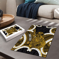 Kowhai Aotearoa Atua Tumatauenga Personalised Puzzle Maori God Of War Tiki With Taiaha LT14 - Polynesian Pride