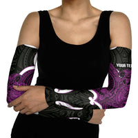 Waiporoporo Aotearoa Atua Tumatauenga Personalised Arm Sleeves Maori God Of War Tiki With Taiaha LT14 - Polynesian Pride