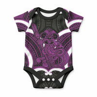 Waiporoporo Aotearoa Atua Tumatauenga Personalised Baby Onesie Maori God Of War Tiki With Taiaha
