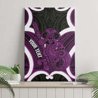 Waiporoporo Aotearoa Atua Tumatauenga Personalised Canvas Wall Art Maori God Of War Tiki With Taiaha LT14 - Polynesian Pride