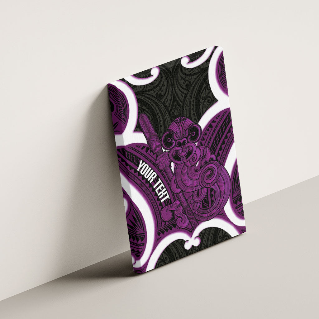 Waiporoporo Aotearoa Atua Tumatauenga Personalised Canvas Wall Art Maori God Of War Tiki With Taiaha LT14 - Polynesian Pride