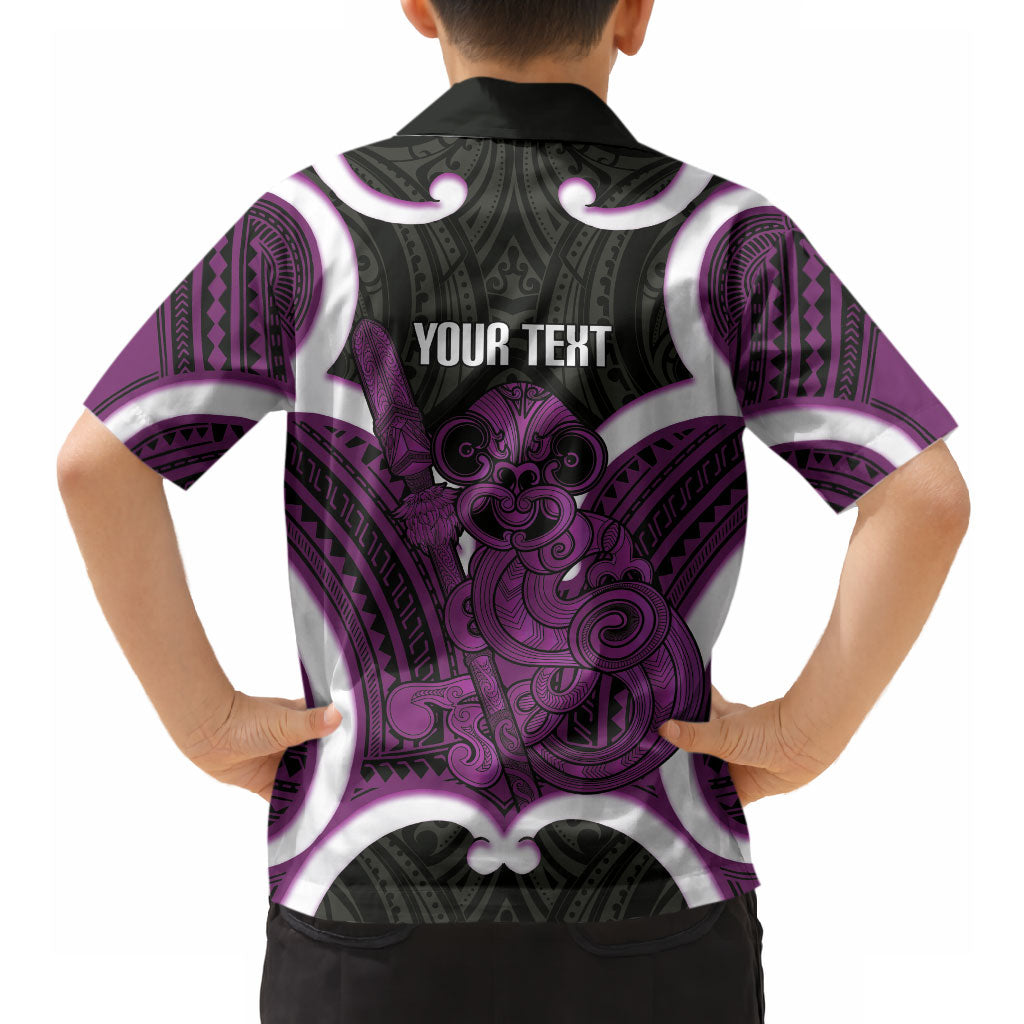 Waiporoporo Aotearoa Atua Tumatauenga Personalised Hawaiian Shirt Maori God Of War Tiki With Taiaha LT14 - Polynesian Pride
