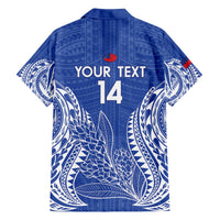 Custom Manu Samoa Rugby 2024 Family Matching Off The Shoulder Long Sleeve Dress and Hawaiian Shirt Go Champions Samoan Tattoo