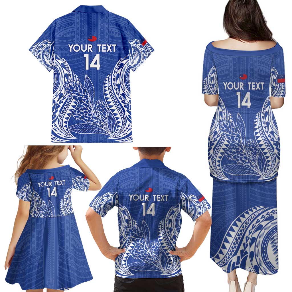 Custom Manu Samoa Rugby 2024 Family Matching Puletasi and Hawaiian Shirt Go Champions Samoan Tattoo