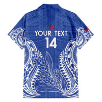 Custom Manu Samoa Rugby 2024 Family Matching Short Sleeve Bodycon Dress and Hawaiian Shirt Go Champions Samoan Tattoo