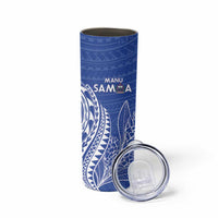 Custom Manu Samoa Rugby 2024 Skinny Tumbler Go Champions Samoan Tattoo LT14 - Polynesian Pride