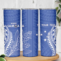 Custom Manu Samoa Rugby 2024 Skinny Tumbler Go Champions Samoan Tattoo LT14 - Polynesian Pride