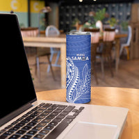 Custom Manu Samoa Rugby 2024 Skinny Tumbler Go Champions Samoan Tattoo LT14 - Polynesian Pride