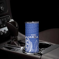 Custom Manu Samoa Rugby 2024 Skinny Tumbler Go Champions Samoan Tattoo LT14 - Polynesian Pride