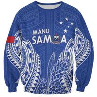 Custom Manu Samoa Rugby 2024 Sweatshirt Go Champions Samoan Tattoo
