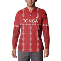 Custom Tonga Rugby 2024 Button Sweatshirt Go Champions Ikale Tahi Ngatu Pattern