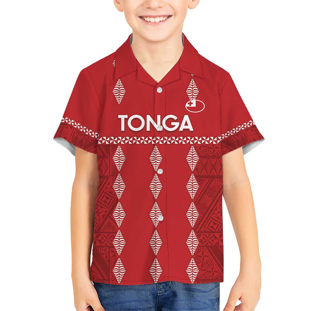 Custom Tonga Rugby 2024 Hawaiian Shirt Go Champions Ikale Tahi Ngatu Pattern
