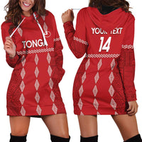 Custom Tonga Rugby 2024 Hoodie Dress Go Champions Ikale Tahi Ngatu Pattern