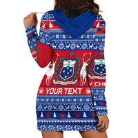 Personalised Samoa Christmas Hoodie Dress Samoan Coat Of Arms Manuia Le Kirisimas LT14 - Polynesian Pride