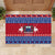 Personalised Samoa Christmas Rubber Doormat Samoan Coat Of Arms Manuia Le Kirisimas LT14 - Polynesian Pride