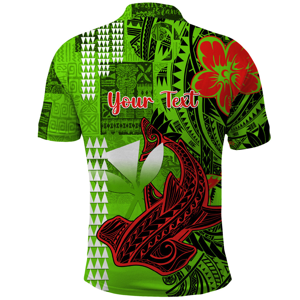 Personalised Hawaii Christmas Polo Shirt Mele Kalikimaka Kakau Polynesian Shark Tattoo LT14 - Polynesian Pride