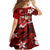 Personalised Hawaii Christmas Kid Short Sleeve Dress Mele Kalikimaka Surfing Santa Claus LT14 - Polynesian Pride