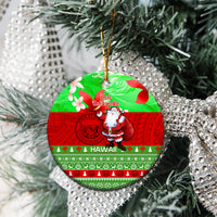 Personalised Hawaii Christmas Ceramic Ornament Mele Kalikimaka Hawaiian Santa Tropical Vibes LT14 - Polynesian Pride