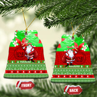 Personalised Hawaii Christmas Ceramic Ornament Mele Kalikimaka Hawaiian Santa Tropical Vibes LT14 - Polynesian Pride