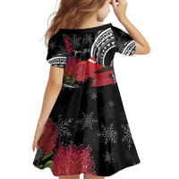 Personalized Mele Kalikimaka Hawaii Family Matching Tank Maxi Dress and Hawaiian Shirt I'iwi Bird With Ohia Lehua - Black Color LT14 - Polynesian Pride