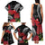 Personalized Mele Kalikimaka Hawaii Family Matching Tank Maxi Dress and Hawaiian Shirt I'iwi Bird With Ohia Lehua - Black Color